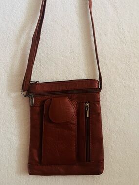 Leather Crossbody Bag in Deep Brown - Classic Women's Shoulder Bag